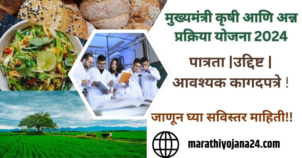 मुख्यमंत्री कृषी आणि अन्न प्रक्रिया योजना
CM Food Processing Scheme 2024